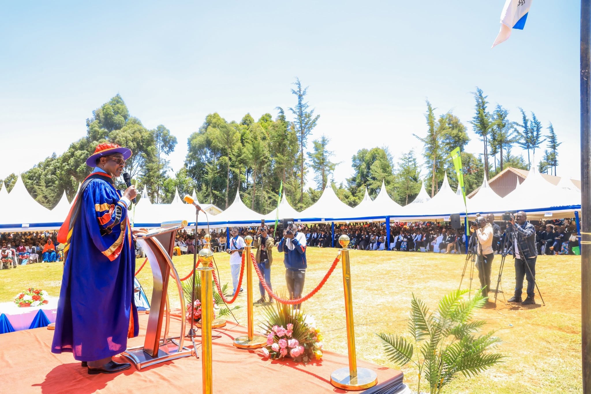 CS Ogamba speaking the inaugural graduation ceremony for Kipsoen National Poly