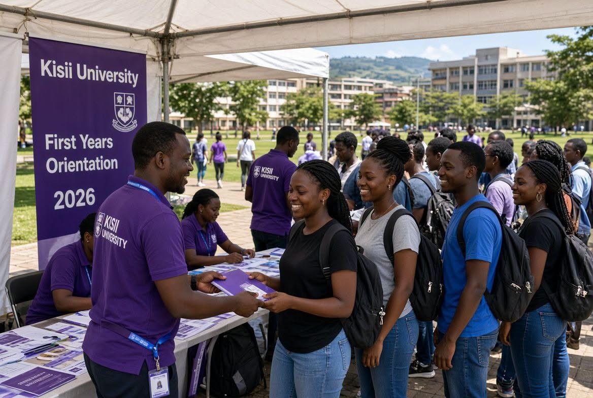 An AI ilustration of Kisii University first year students