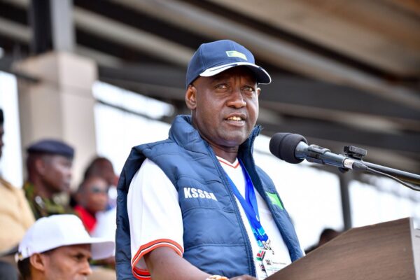 Basic Education Principal Secretary John Ololtuaa Speaking during the opening ceremony of the Term Two 2026 National School Games