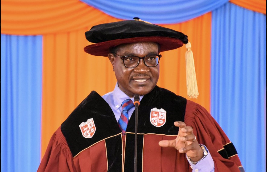 Education Cabinet Secretary Julius Migos Ogamba during a previous Graduation Ceremony of Nyandarua National Polytechnic