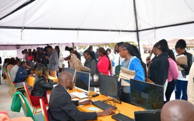 First year students during the admission day at Machakos university