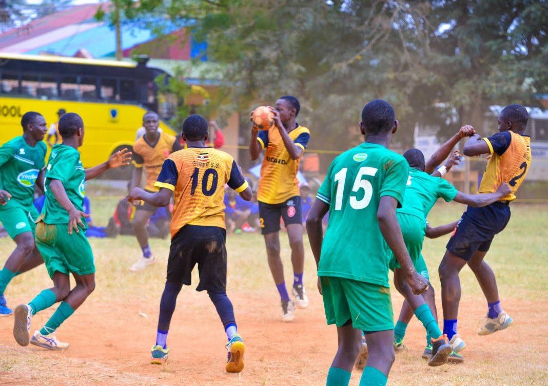 Handball match in action during the 2026 FEASSA games in Morogoro, Tanzania