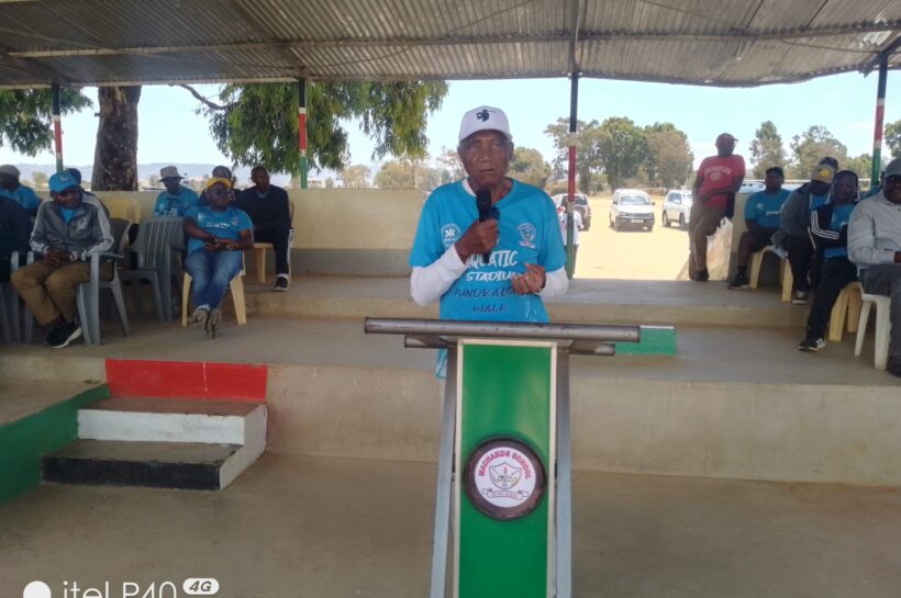 Rtd. Major General Joseph Musomba the oldest Machakos School Alumni makes a speech