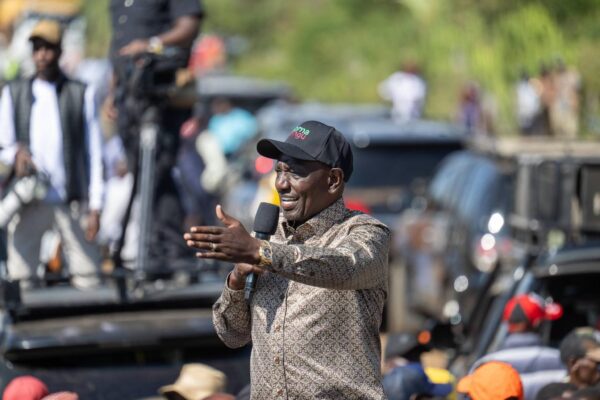 President William Ruto Speaking during the development tour in Narok County