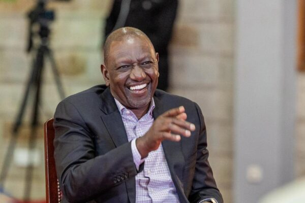 President William Ruto speaks to journalists at Sagana State Lodge