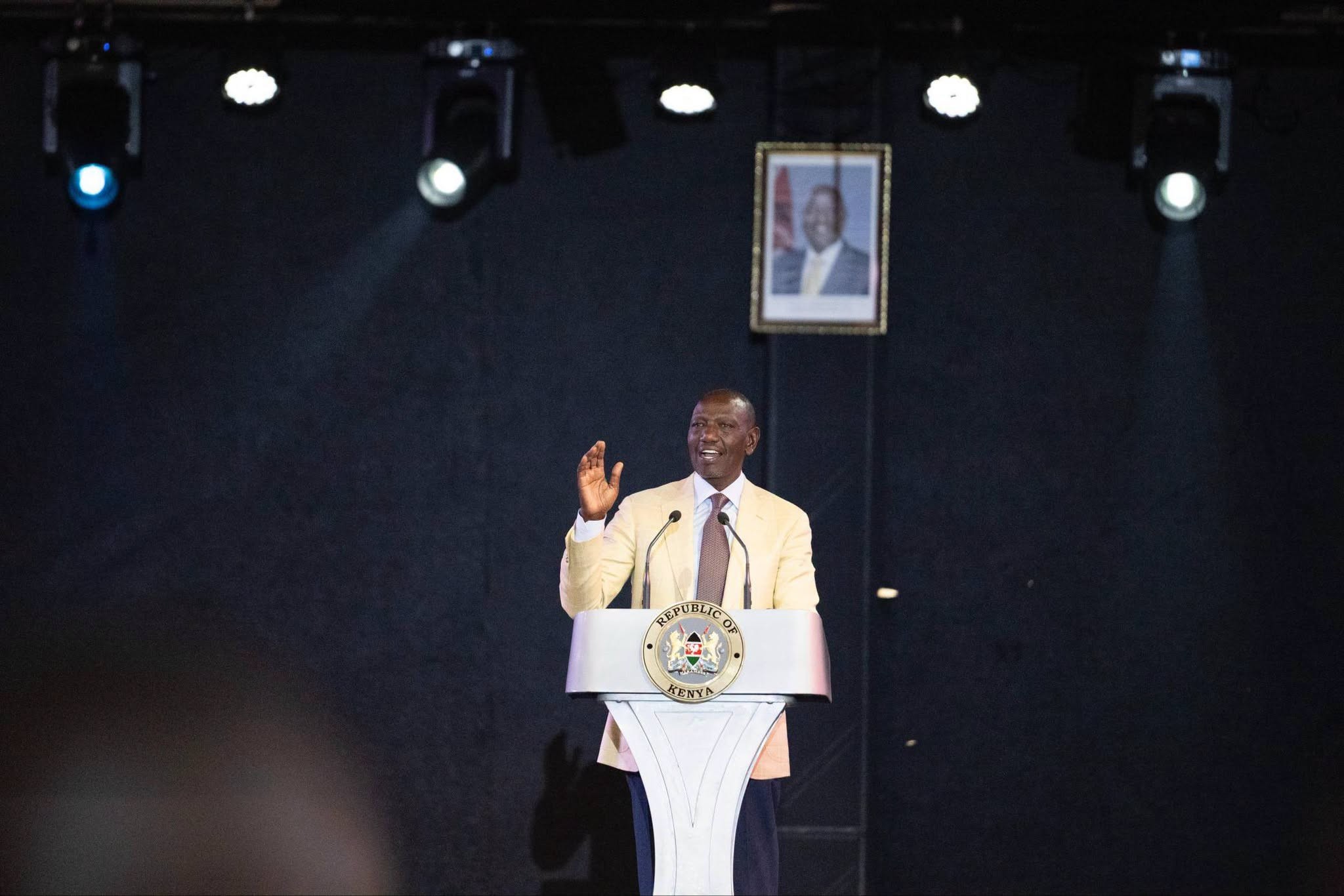 President William Ruto speaking during the 98th Kenya Music Festival State Concert at Bungoma State Lodge on August 14, 2026