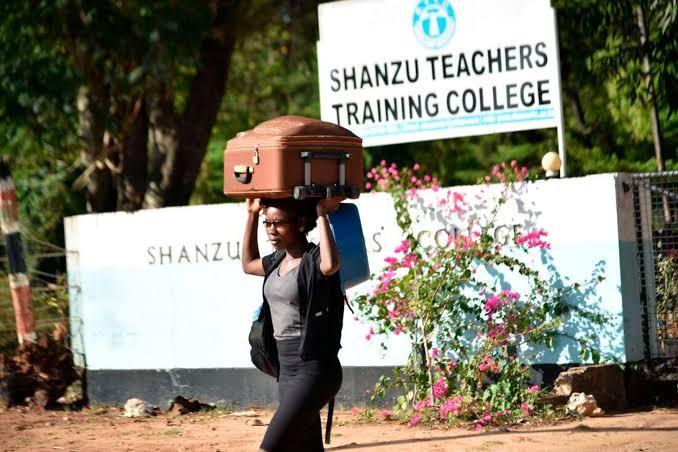 A student during the admission at Shanzu Teachers Training College-Photo|Courtesy
