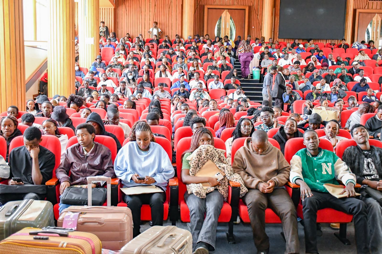 UoN first year students during the admission day