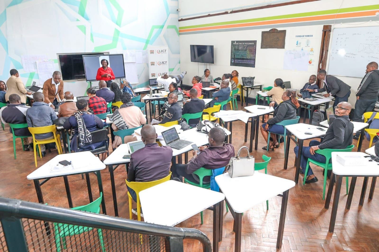 Teachers during the nationwide Information and Communication Technology (ICT) training in June