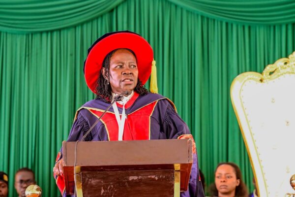 TVET PS, Dr.Esther Muoria during first Sikri Graduation Ceremony