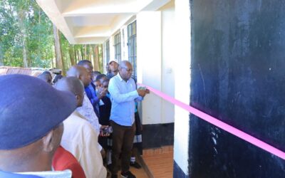 Bobasi MP, Innocent Obori Commissioning Nyamaruma Primary School on Friday. Photo: Enock Okong'o