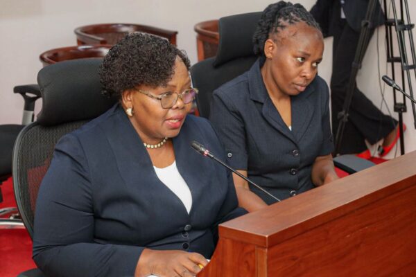 Limuru Girls principal Susan Kariuki before the National Assembly Public Investments Committee on Governance and Education to examine the Auditor General’s reports at Bunge Towers