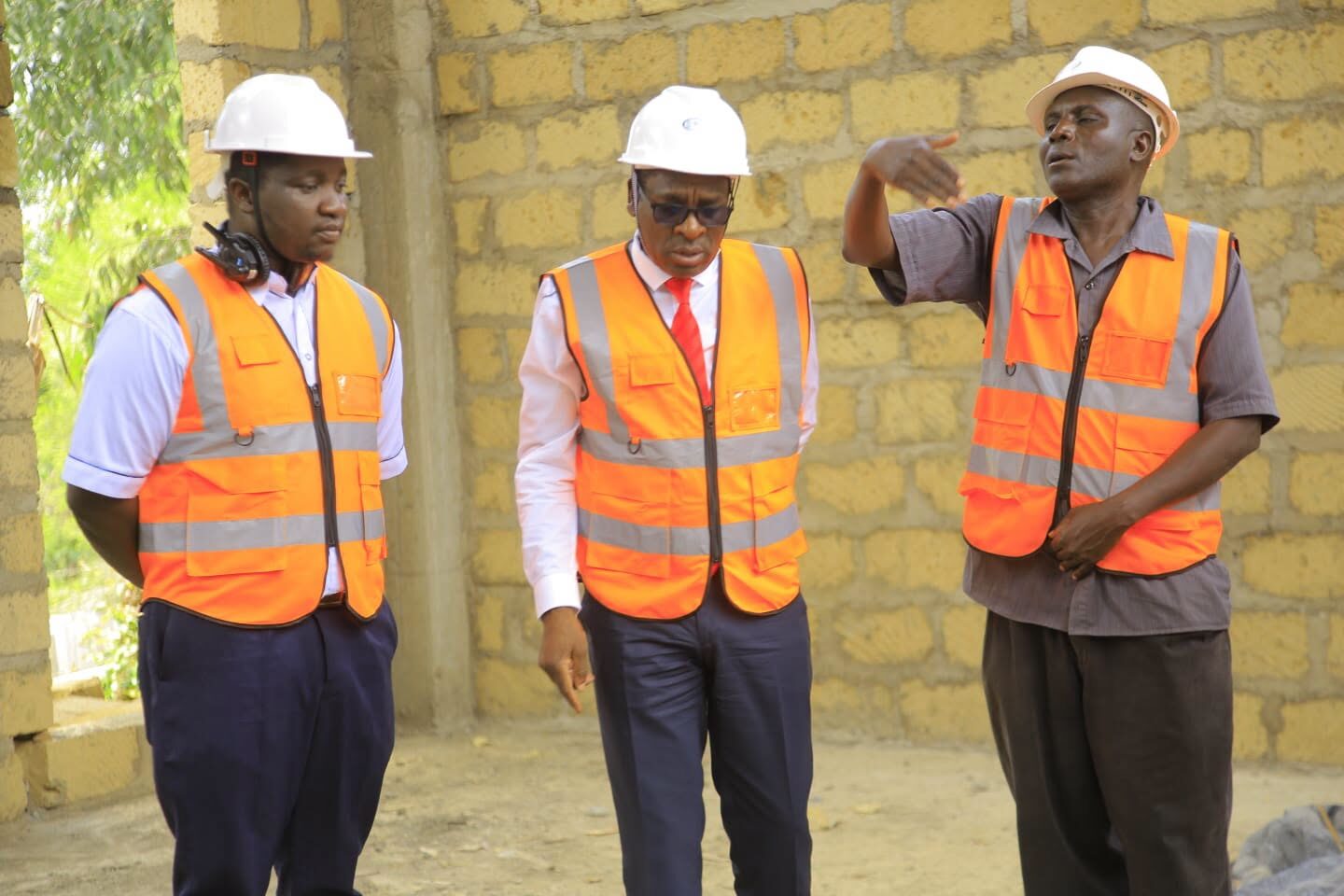 Kisii University VC Prof. Nathan Ogechi at the Nyamira University College construction site