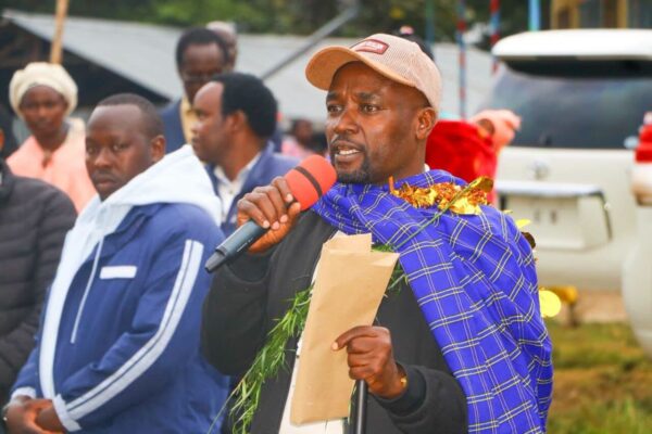 Governor Barchok speaking during the commissioning of the ECDE centre