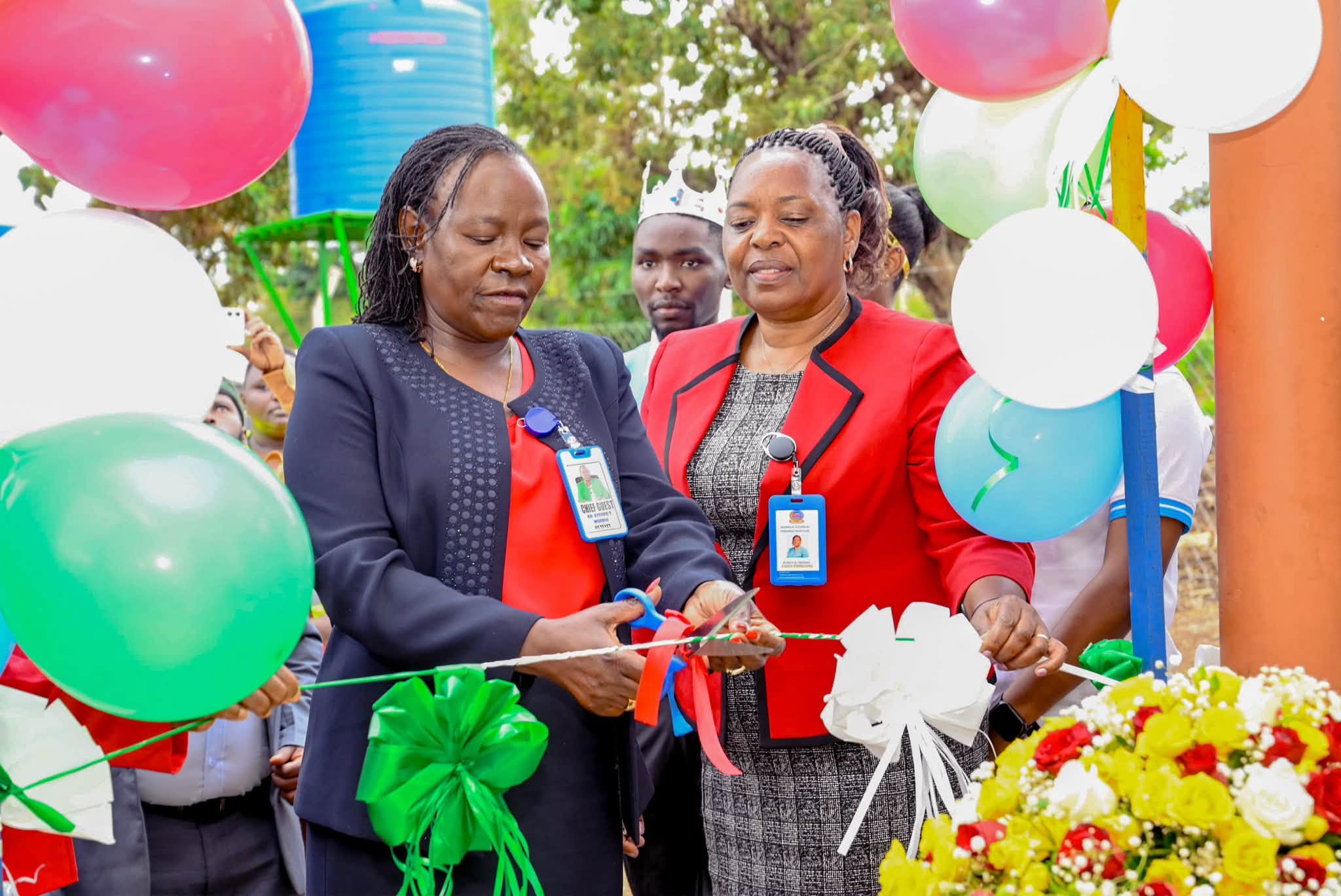 TVET Principal Secretary Dr. Esther Thaara alongside The Principal Of Muranga Technical Training Institute Ms Purity Murithi During The Commissioning of the New Kaare Campus in Maara Constituency
