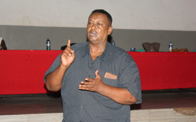 County director of education Mohamed Abdi in a past event at Kwale High Senior School in Matuga sub-county