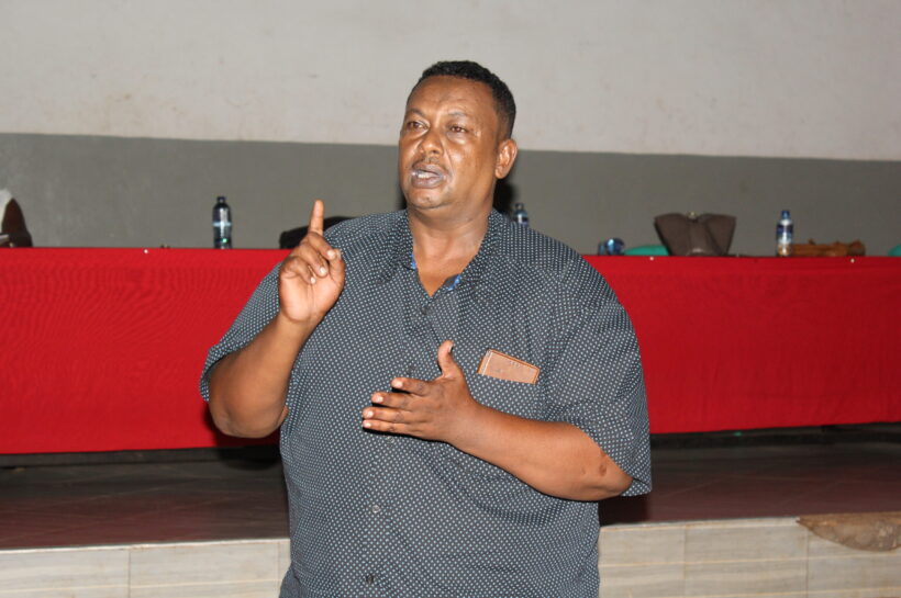 County director of education Mohamed Abdi in a past event at Kwale High Senior School in Matuga sub-county