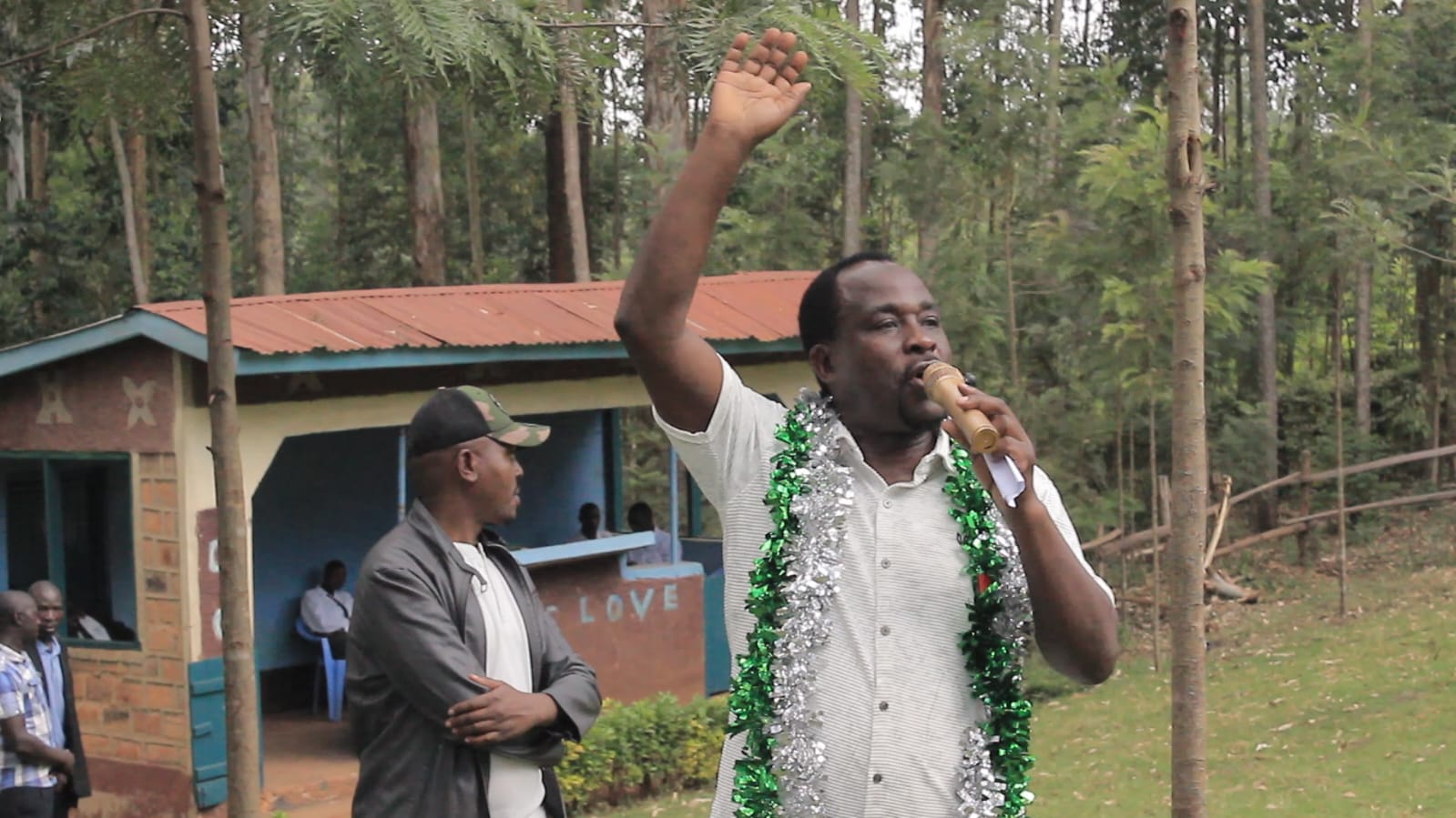 West Mugirango Mp Steve Mogaka Speaking at Kianginda Secondary School during prayer's Day photo /Elizabeth Angira