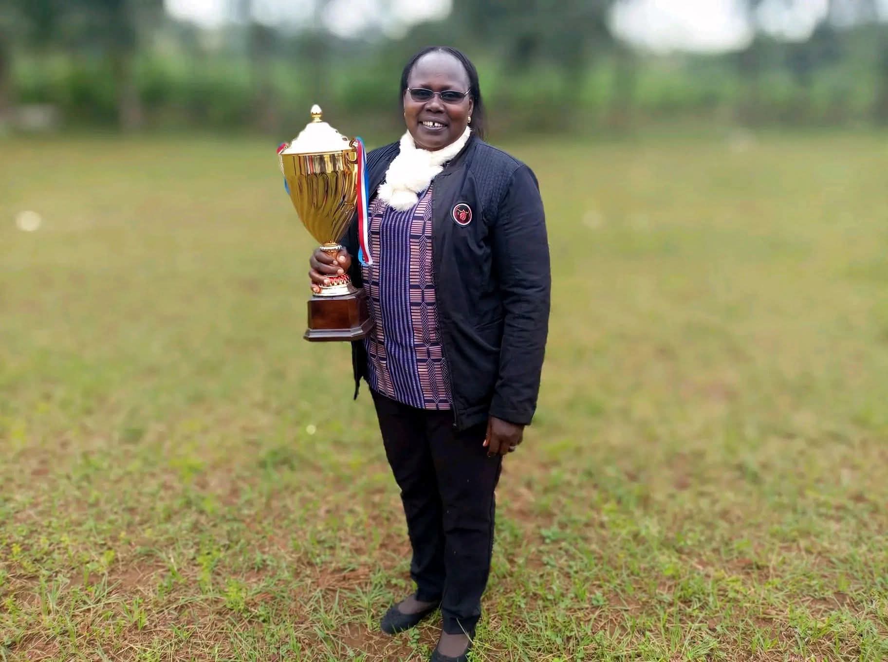 Outgoing Wiyeta Girls Senior Principal Esther Kibor during her tenure at the school. Kibor has been transferred after four years of service, leaving behind a notable legacy in academics and girls’ football