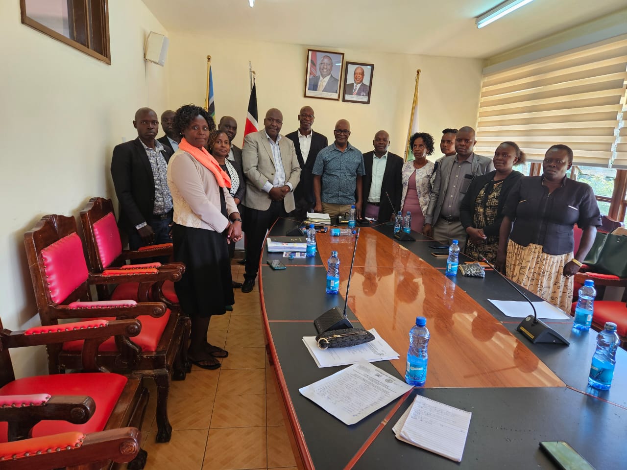 Nyamira County Early Childhood Development Education teachers during boardroom meeting held at Governor's boardroom photo /Elizabeth Angira