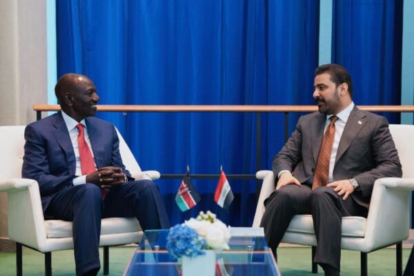 President William Ruto and the Prime Ministerof Iraq Ali al-Zaidi at the sidelines of the United Nations General Assembly in New York-Photo|PCS