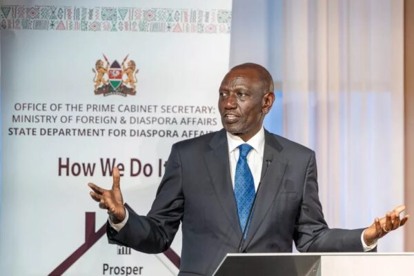 President William Ruto during a diaspora engagement forum in New York
