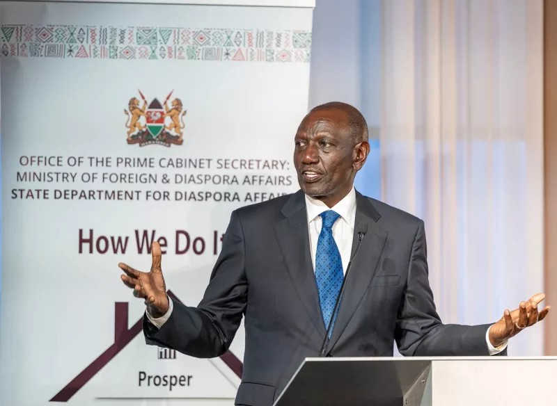 President William Ruto during a diaspora engagement forum in New York