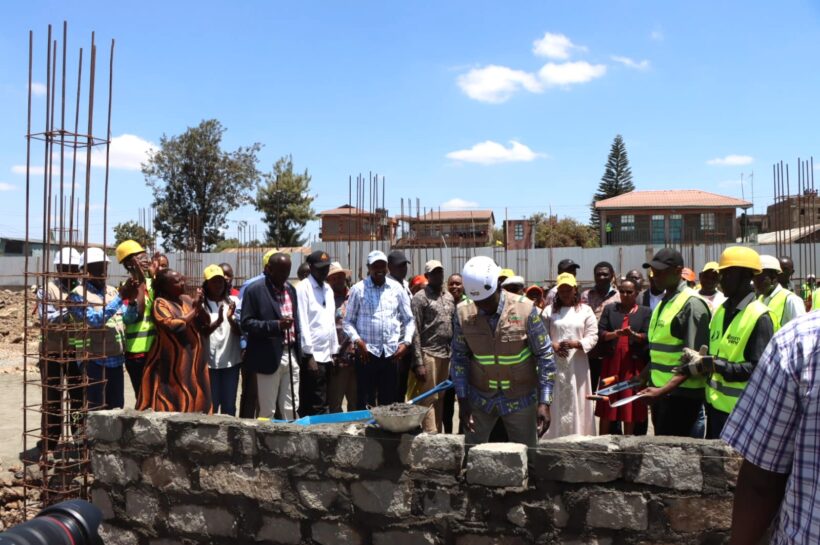 President William Ruto launching construction of Kware market in Kajiado North Constituency.Photo Obegi Malack