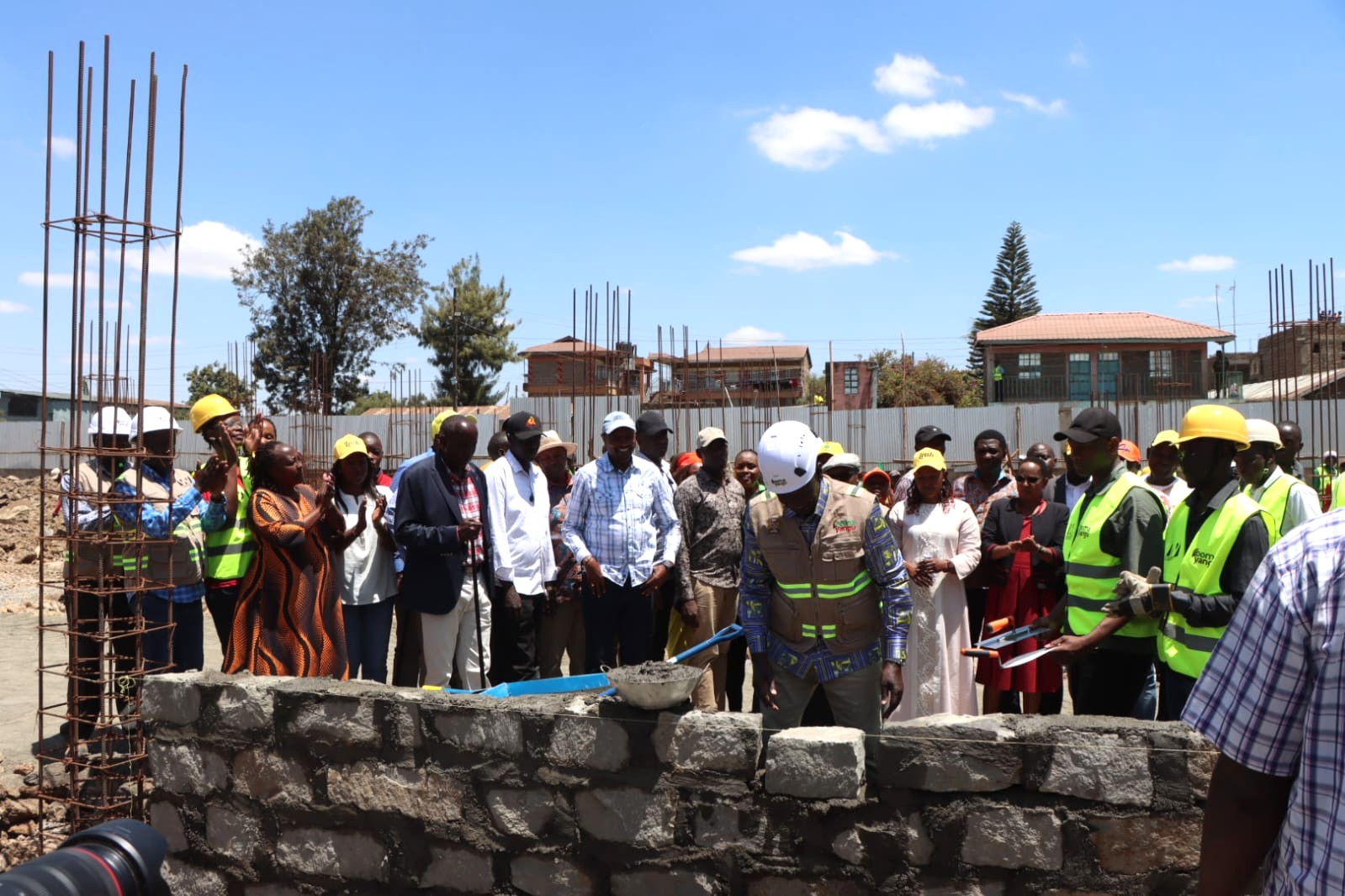 President William Ruto launching construction of Kware market in Kajiado North Constituency.Photo Obegi Malack