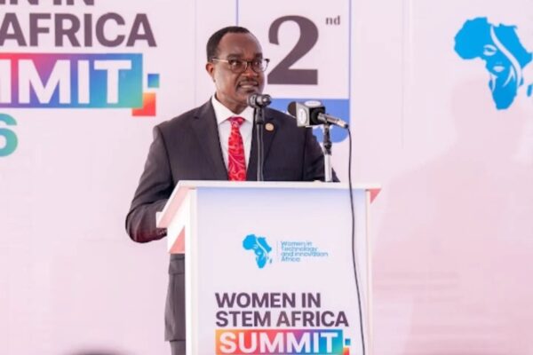 C Ogamba Speaking at the opening of the Women in STEM Africa Summit 2026 at KICC